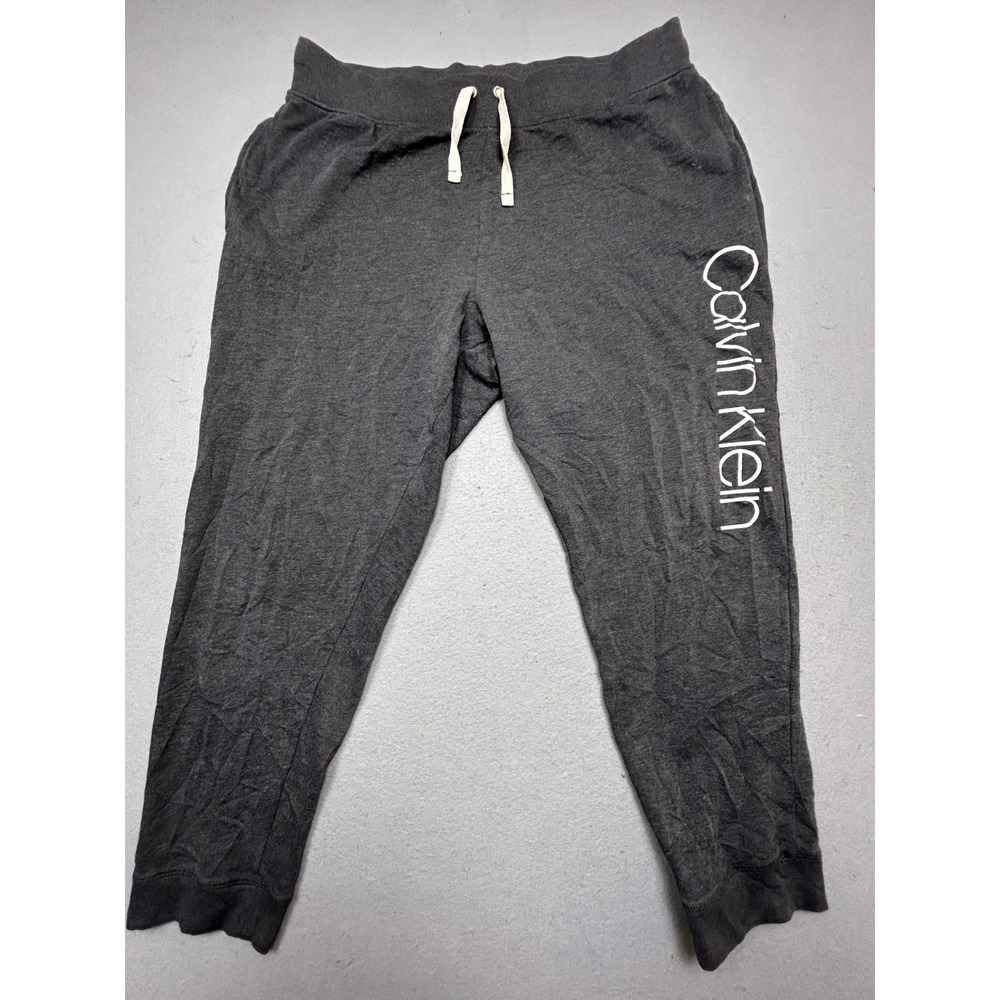 Calvin Klein Sleepwear Joggers Cotton Polyester Gray XL Womens